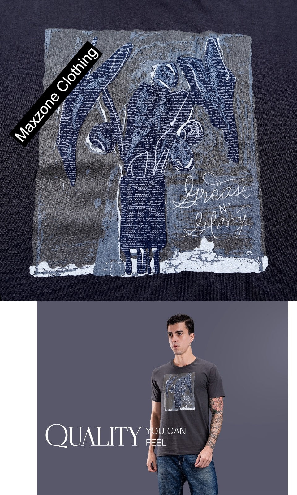 Iho K 019 2831 Maxzone Clothing Cotton Mens Tshirts Supplier Gujarat