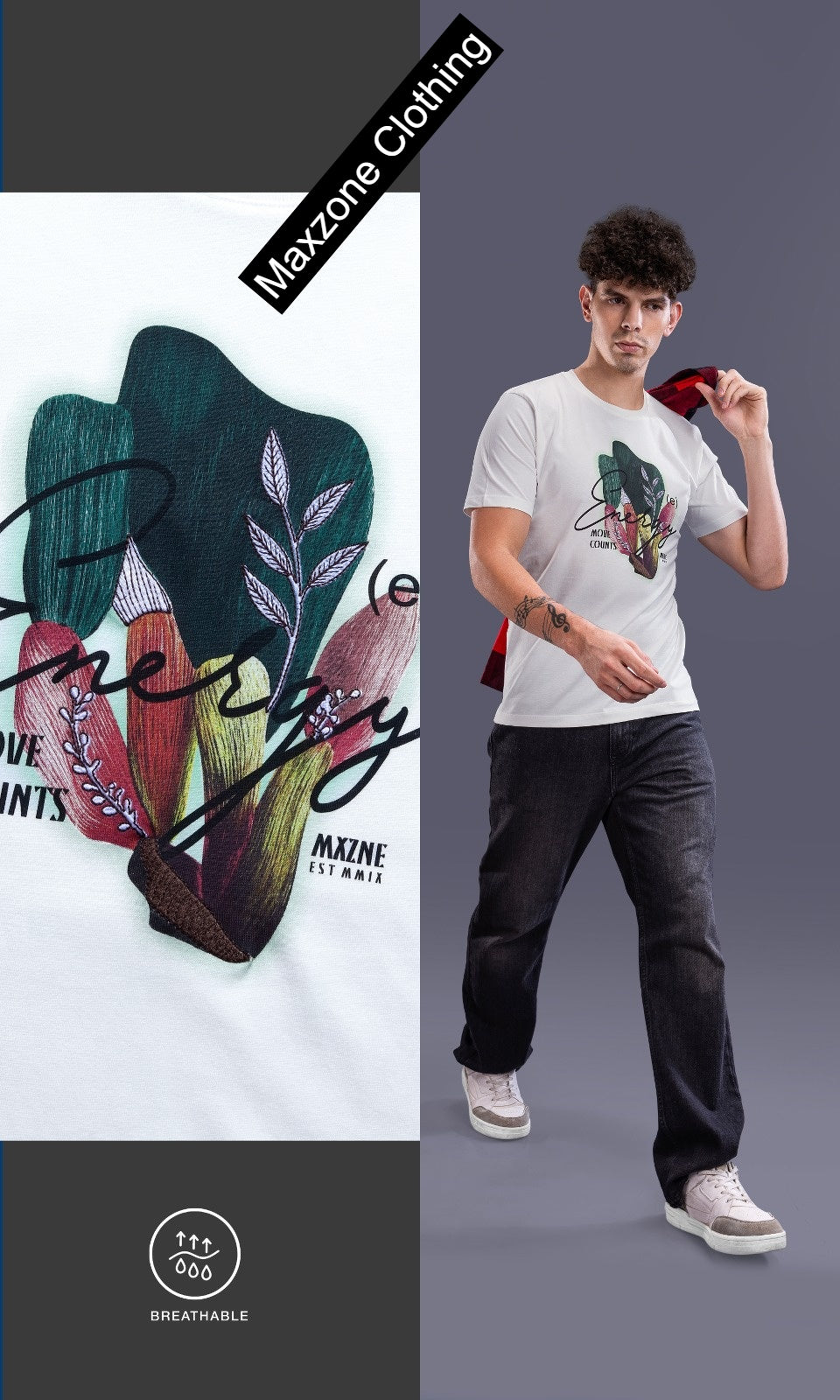 Iho K 019 2831 Maxzone Clothing Cotton Mens Tshirts Supplier Gujarat