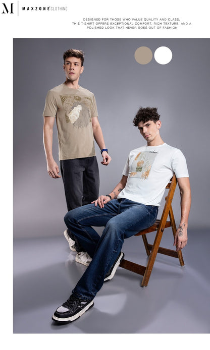 Iho K 020 Dn 2792 Maxzone Clothing Cot Stretch Mens Tshirts Exporter Ahmedabad