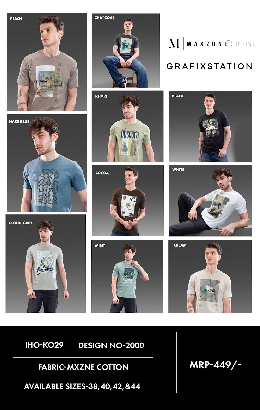 Iho K 029 Dn 2000 Maxzone Clothing Cotton Mens Tshirts Wholesale Price