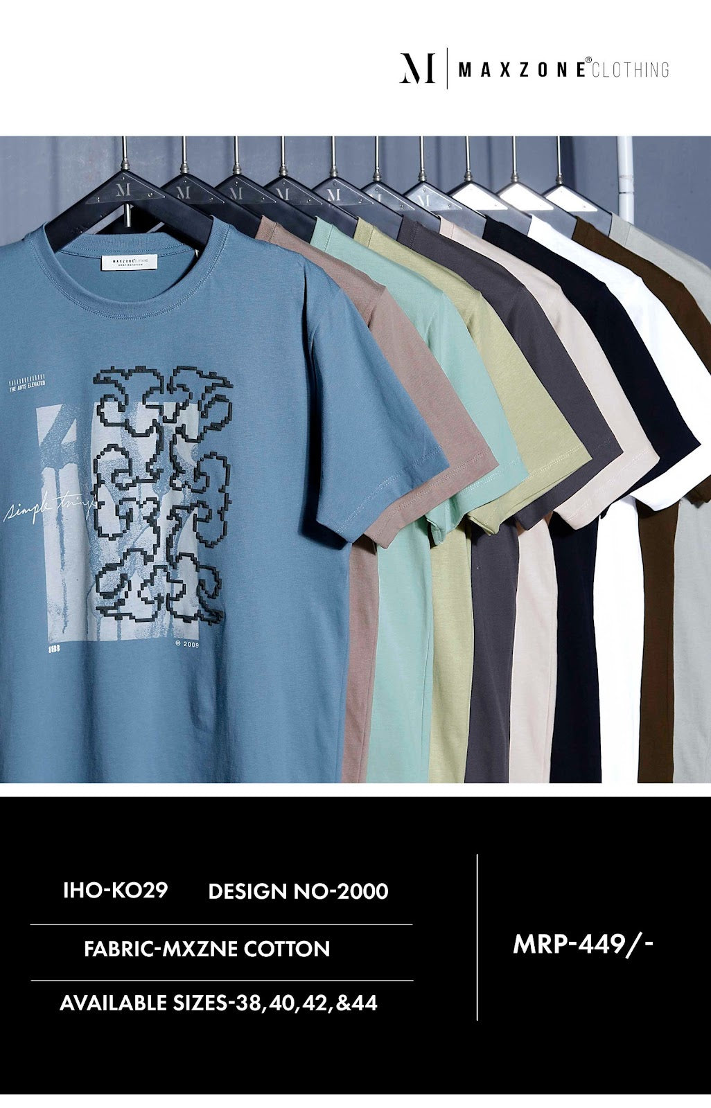 Iho K 029 Dn 2000 Maxzone Clothing Cotton Mens Tshirts Wholesale Price
