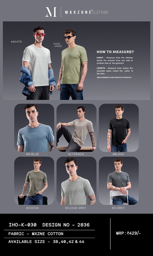 Iho K 030 2836 Maxzone Clothing Cotton Mens Tshirts Manufacturer Gujarat