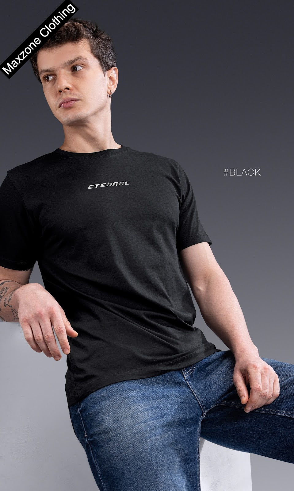 Iho K 030 2836 Maxzone Clothing Cotton Mens Tshirts Manufacturer Gujarat