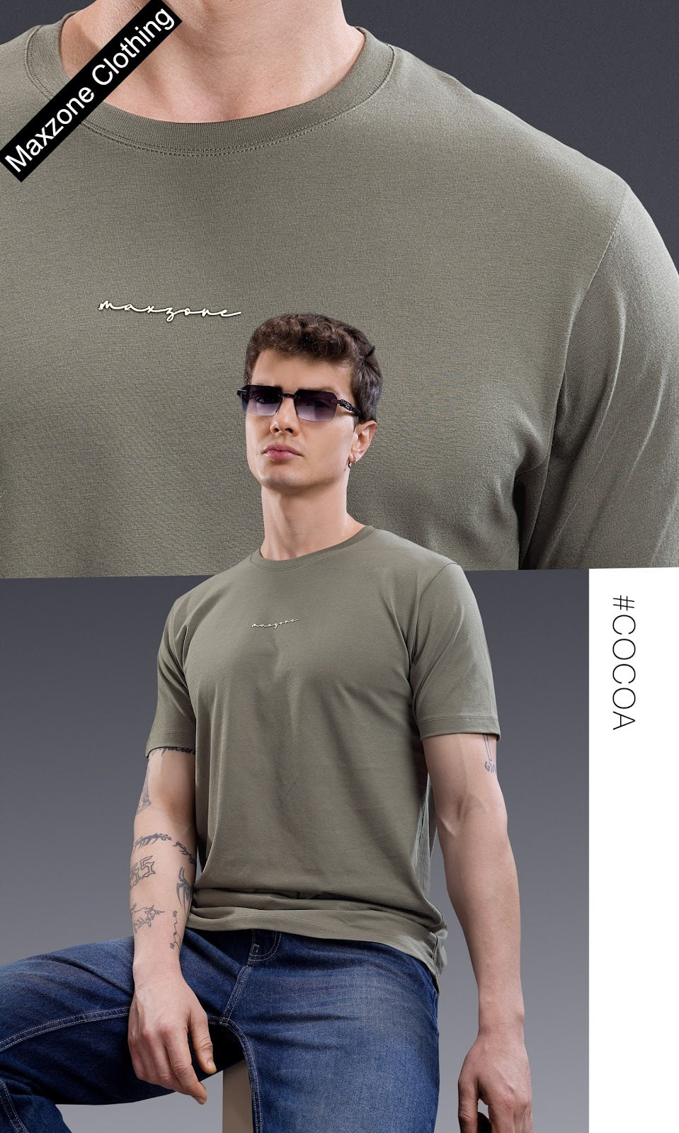 Iho K 030 2836 Maxzone Clothing Cotton Mens Tshirts Manufacturer Gujarat
