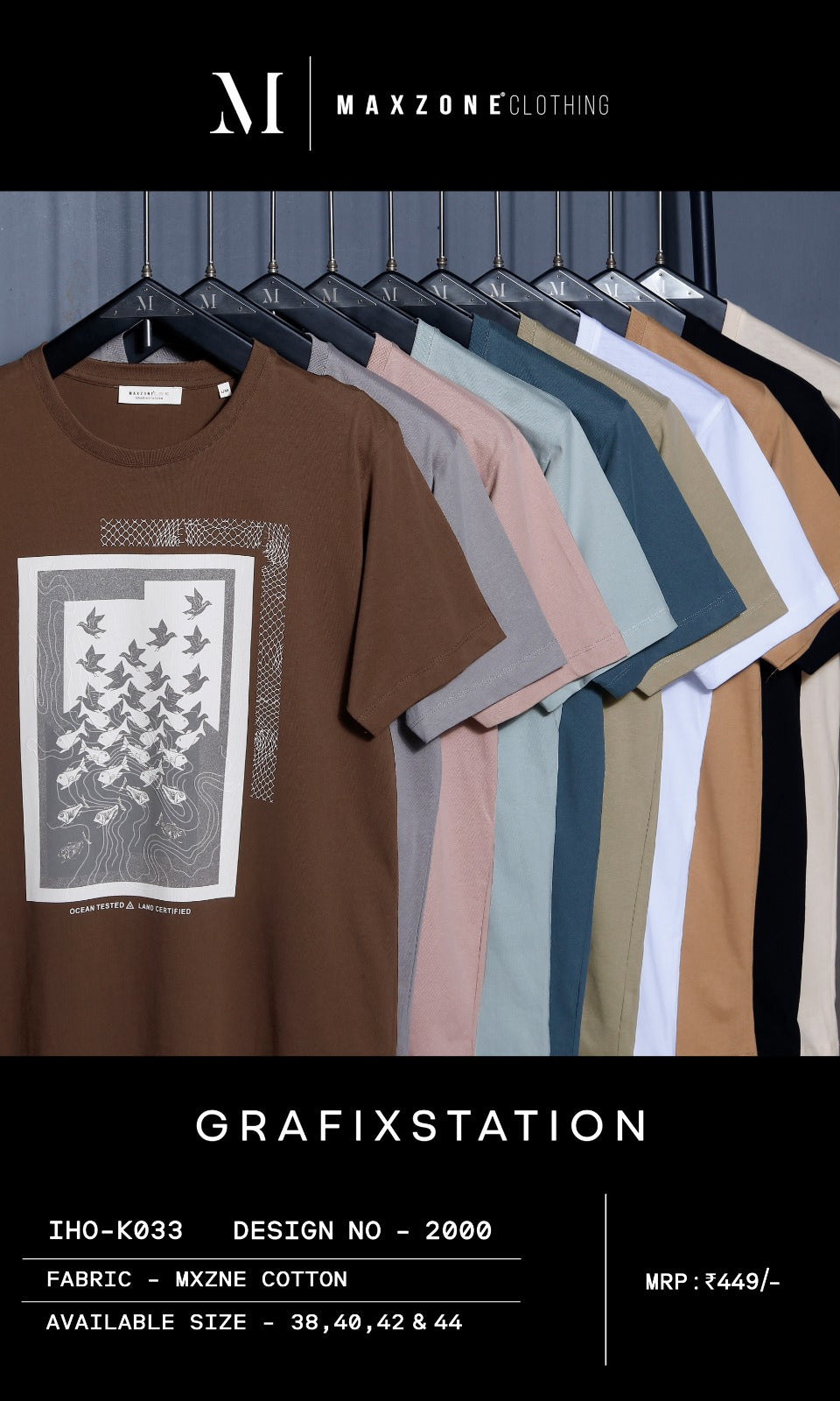 Iho K 033 Dn 2000 Maxzone Clothing Cotton Mens Tshirts Manufacturer Ahmedabad