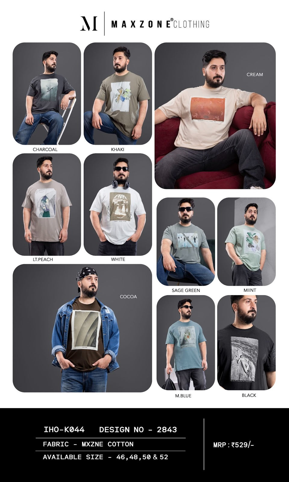 Iho K 044 Dn 2843 Maxzone Clothing Cotton Mens Tshirts Exporter
