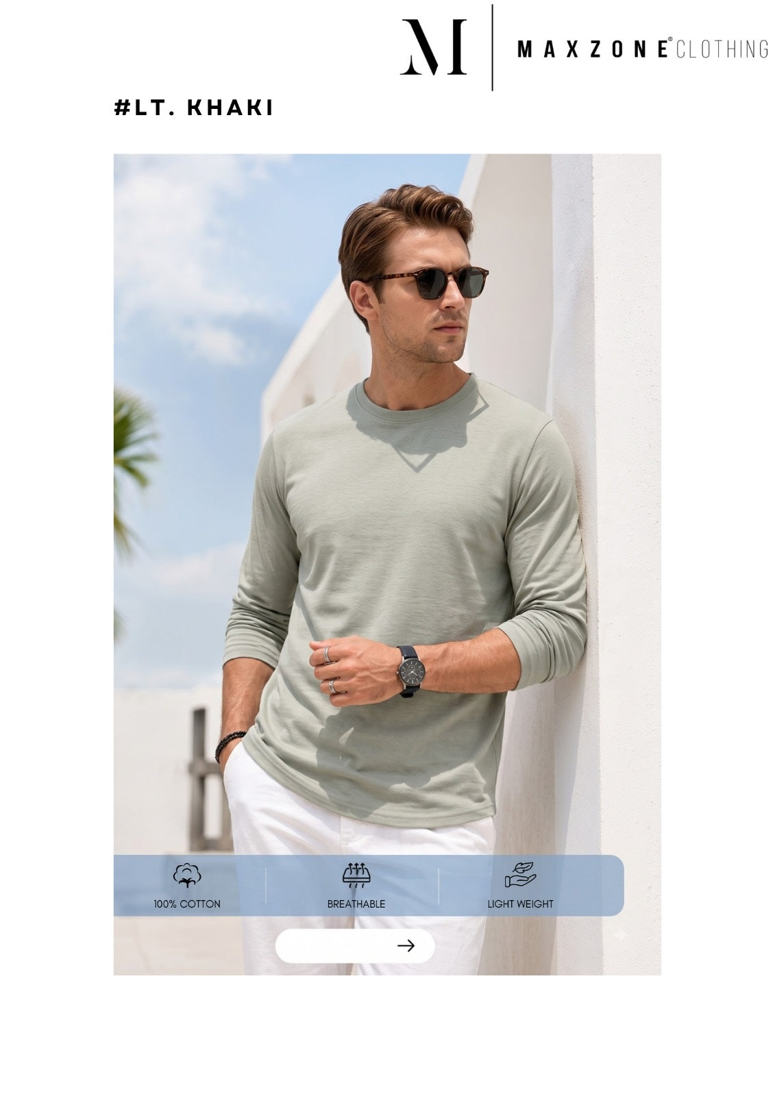 Iho K 077 2887 Full Sleeves Maxzone Clothing Cotton Mens Tshirts Wholesaler India