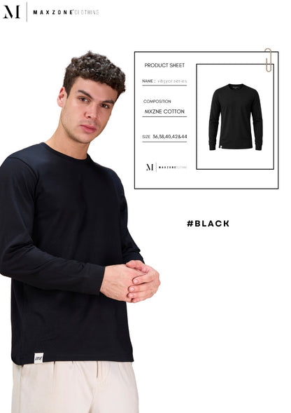 Iho K 077 2887 Full Sleeves Maxzone Clothing Cotton Mens Tshirts Wholesaler India