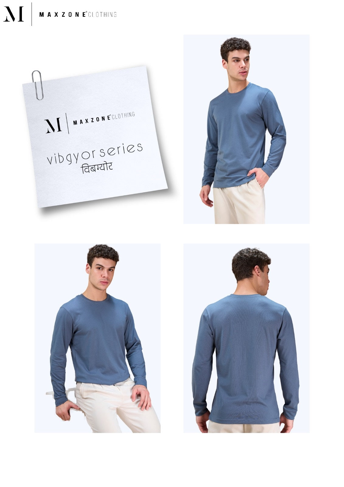 Iho K 077 2887 Full Sleeves Maxzone Clothing Cotton Mens Tshirts Wholesaler India
