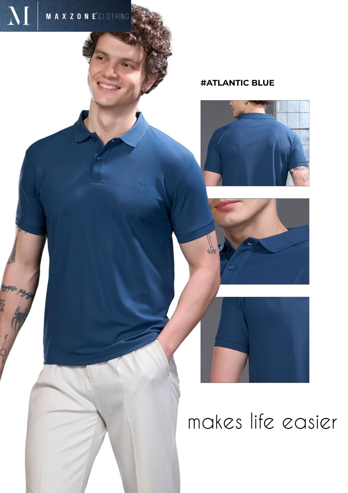 Iho M007 Dn 2692 Maxzone Clothing Honey Comb Mens Tshirts Exporter India
