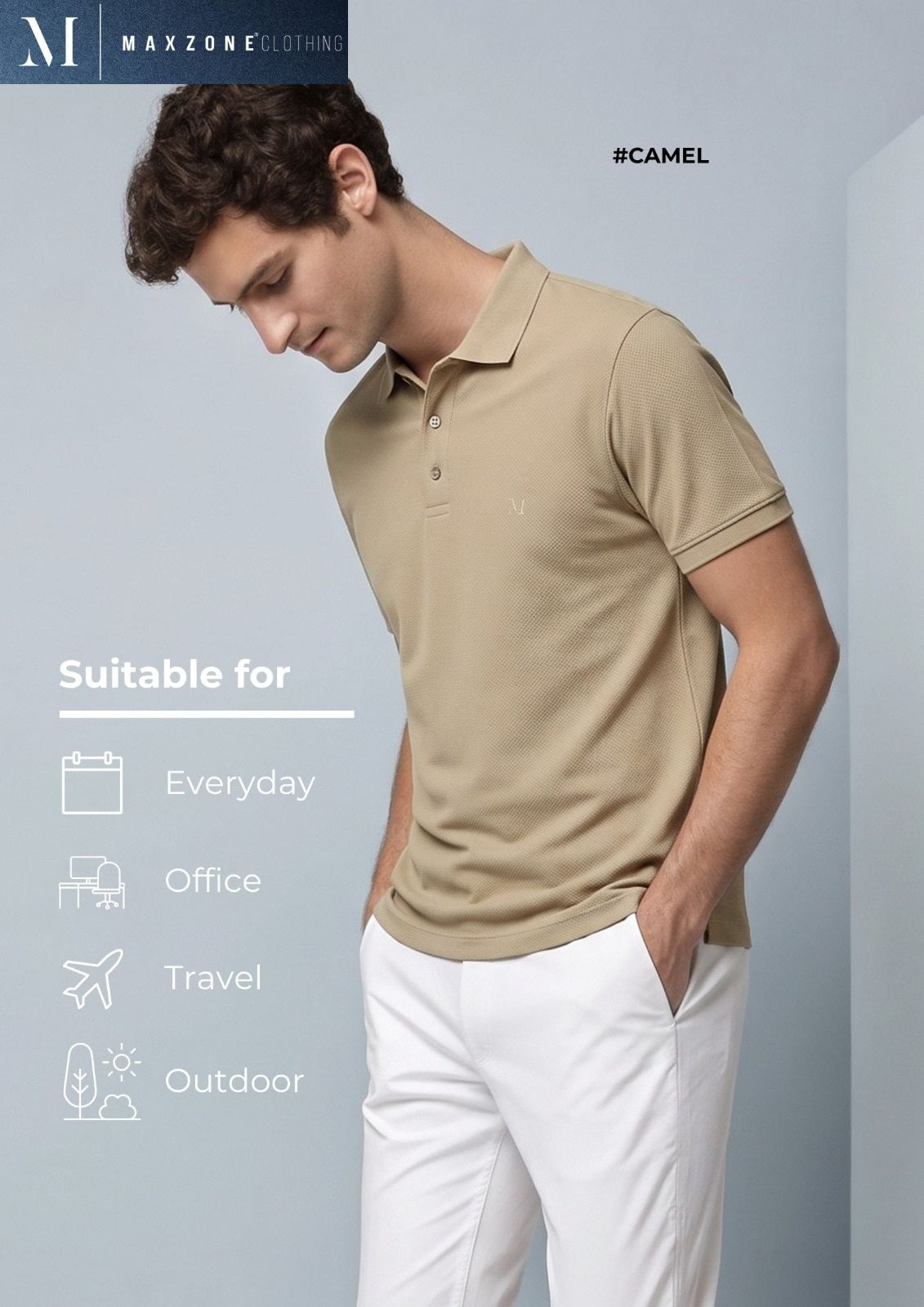 Iho M007 Dn 2692 Maxzone Clothing Honey Comb Mens Tshirts Exporter India