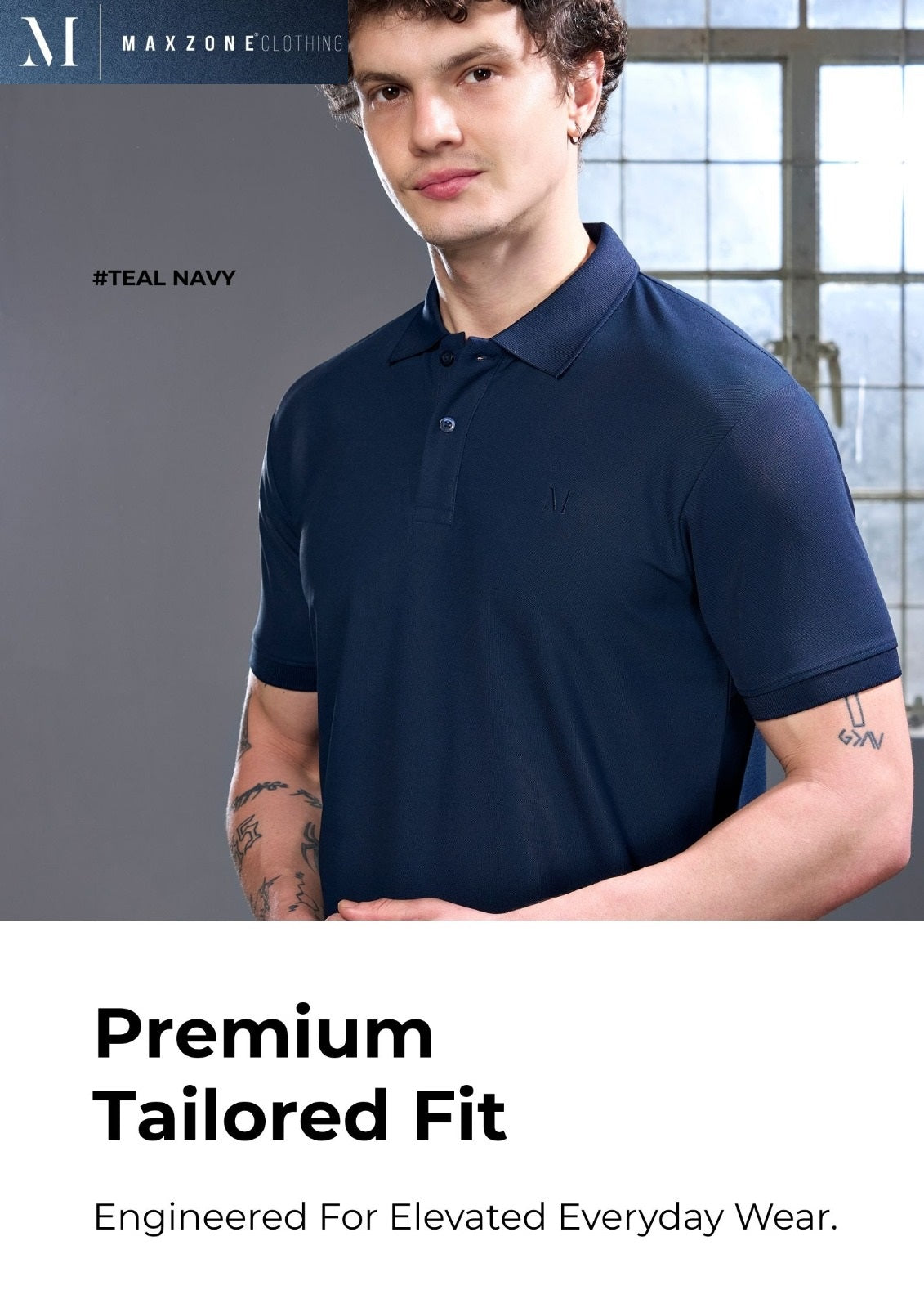 Iho M007 Dn 2692 Maxzone Clothing Honey Comb Mens Tshirts Exporter India