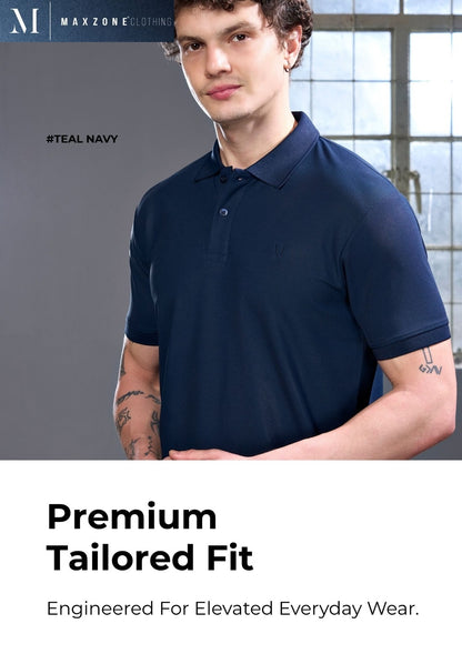 Iho M007 Dn 2692 Maxzone Clothing Honey Comb Mens Tshirts Exporter India