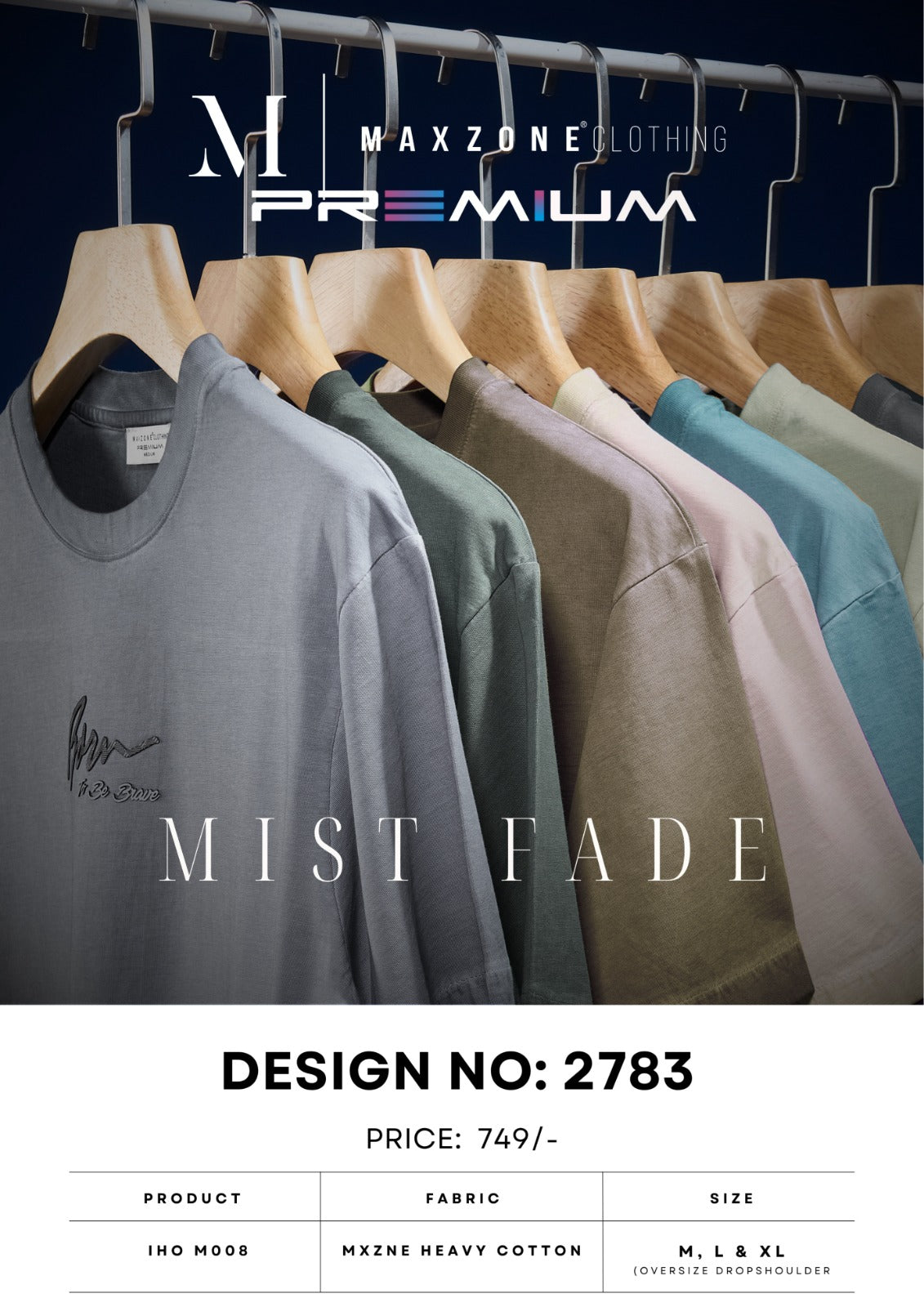 Iho M008 Dn 2783 Maxzone Clothing Cotton Mens Tshirts Exporter India