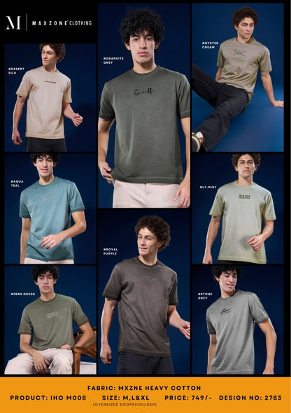 Iho M008 Dn 2783 Maxzone Clothing Cotton Mens Tshirts Exporter India