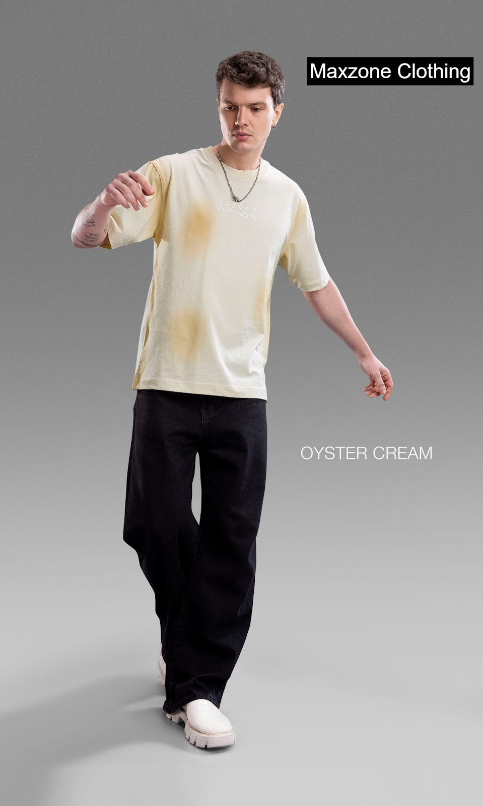 Iho M024 2828 Oversize Maxzone Clothing Cotton Mens Tshirts Wholesaler India