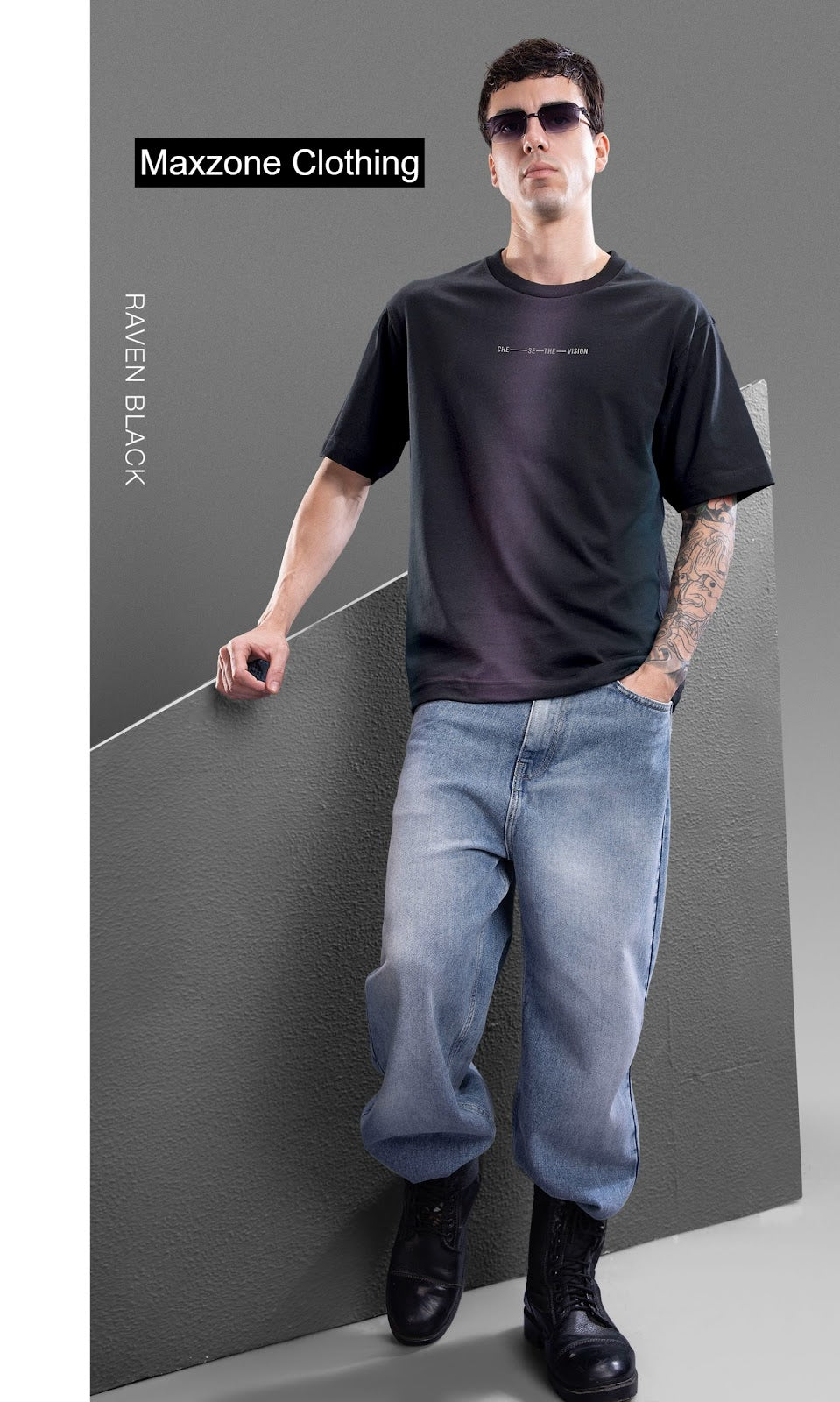 Iho M024 2828 Oversize Maxzone Clothing Cotton Mens Tshirts Wholesaler India