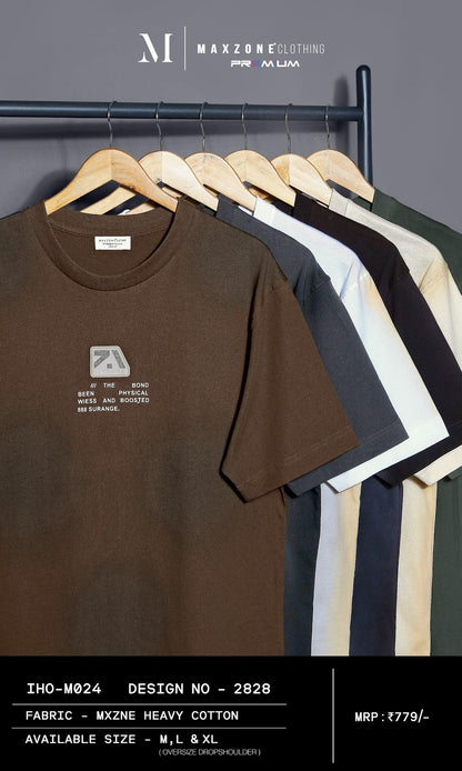 Iho M024 2828 Oversize Maxzone Clothing Cotton Mens Tshirts Wholesaler India