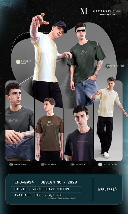 Iho M024 2828 Oversize Maxzone Clothing Cotton Mens Tshirts Wholesaler India