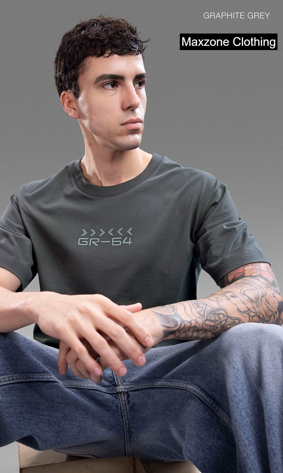 Iho M024 2828 Oversize Maxzone Clothing Cotton Mens Tshirts Wholesaler India