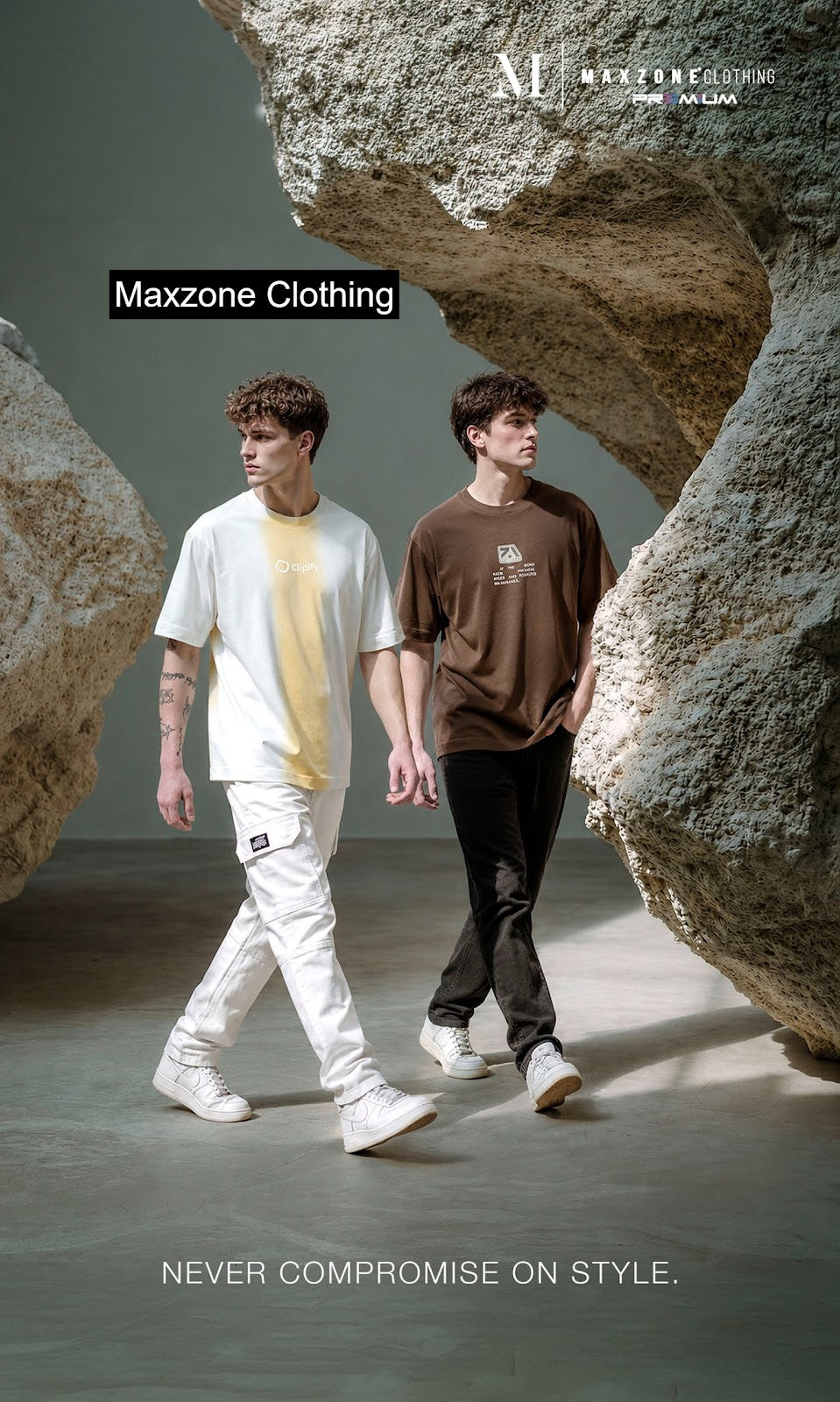 Iho M024 2828 Oversize Maxzone Clothing Cotton Mens Tshirts Wholesaler India