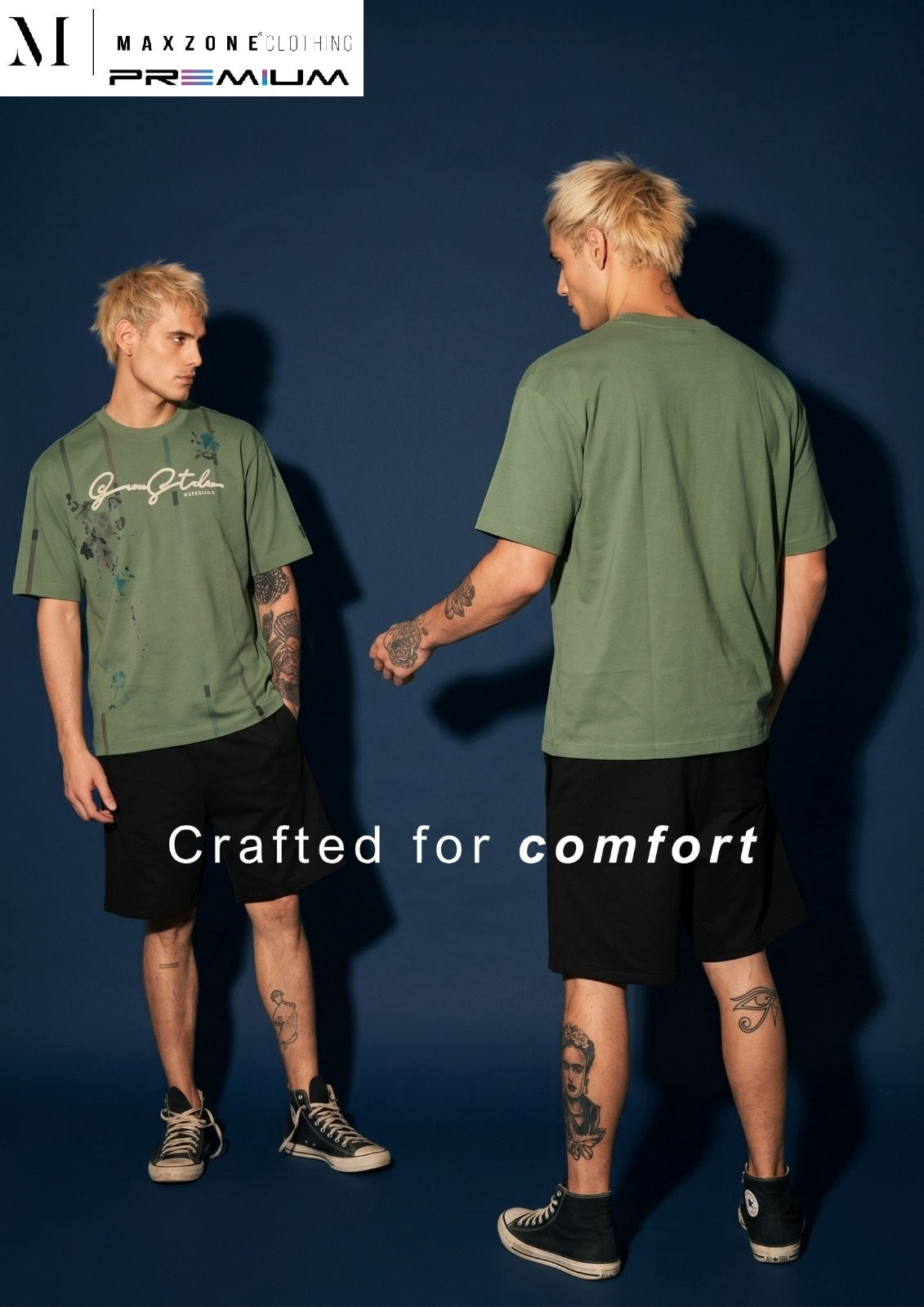 Iho M026 Dn 2809 Maxzone Clothing Crape Interlock Mens Tshirts Exporter India