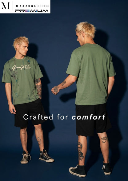 Iho M026 Dn 2809 Maxzone Clothing Crape Interlock Mens Tshirts Exporter India