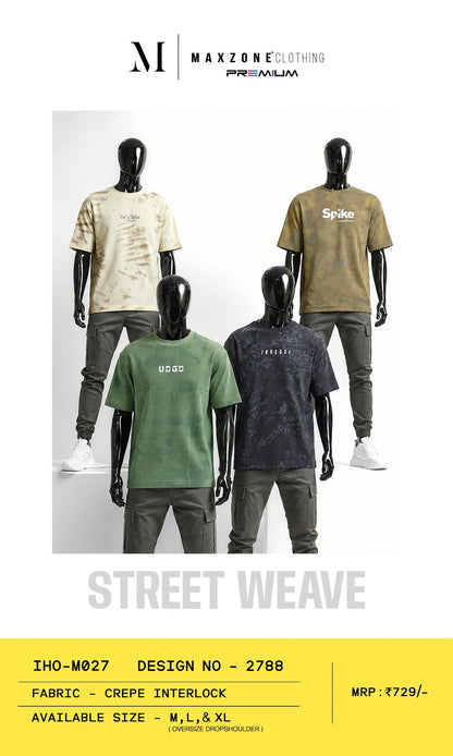 Iho M027 2788 Maxzone Clothing Crepe Mens Tshirts Wholesaler Ahmedabad