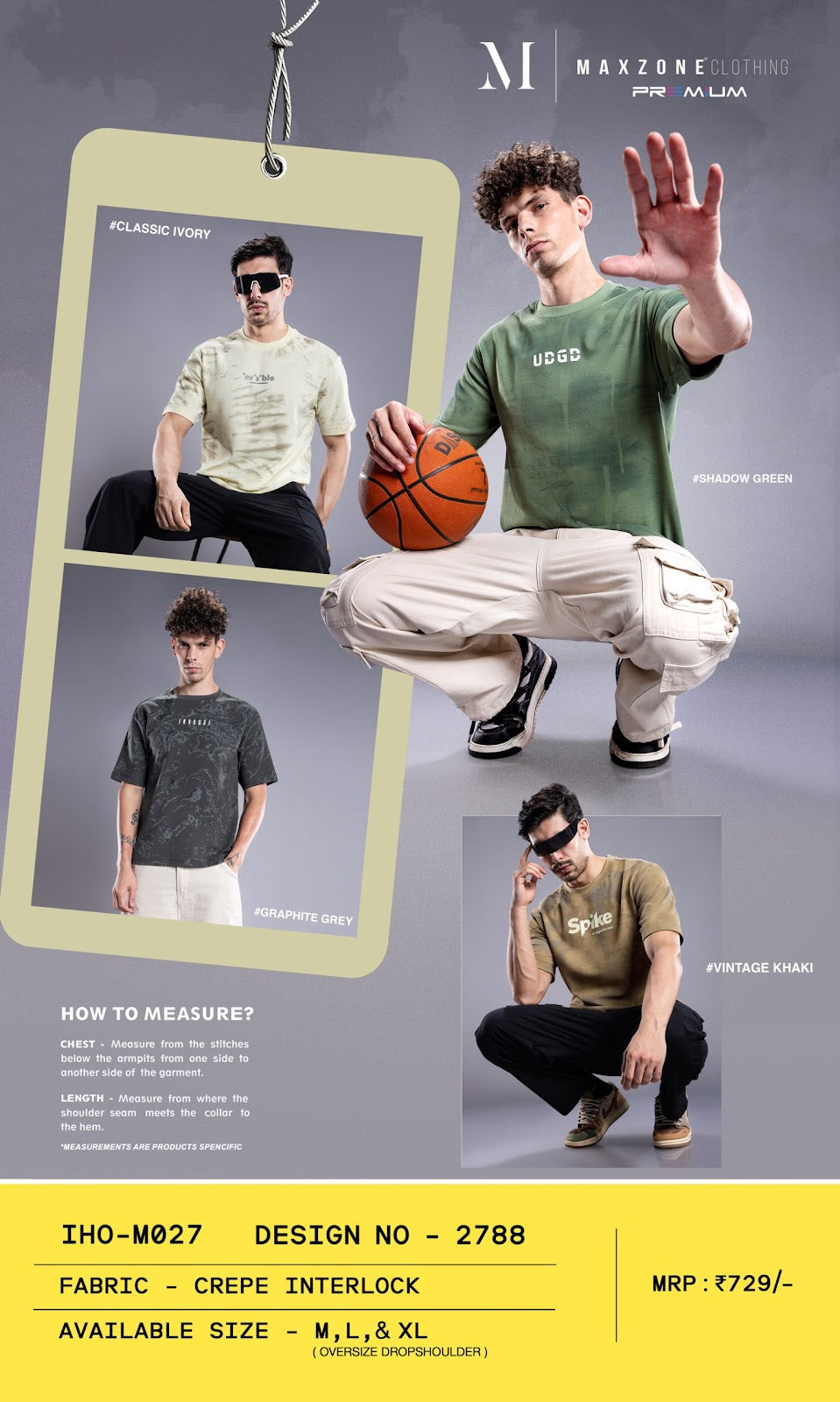Iho M027 2788 Maxzone Clothing Crepe Mens Tshirts Wholesaler Ahmedabad