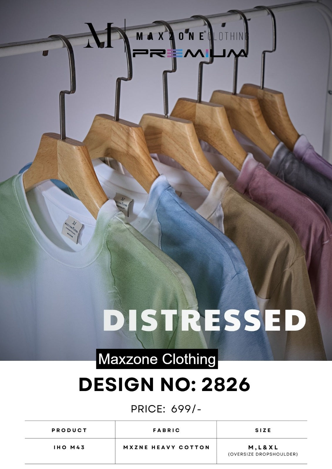 Iho M043 2826 Maxzone Clothing Cotton Mens Tshirts Exporter Ahmedabad