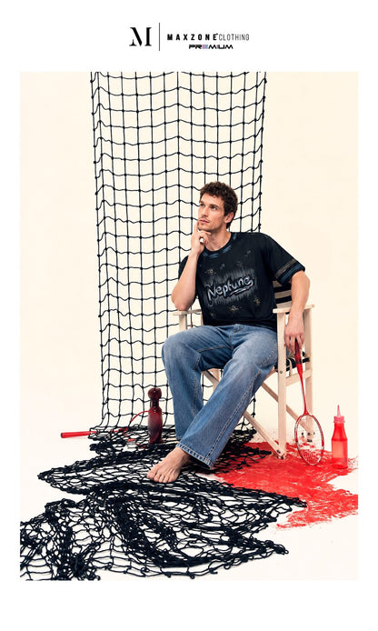 Iho M050 2851 Oversized Maxzone Clothing Heavy Cotton Mens Tshirts Exporter Ahmedabad