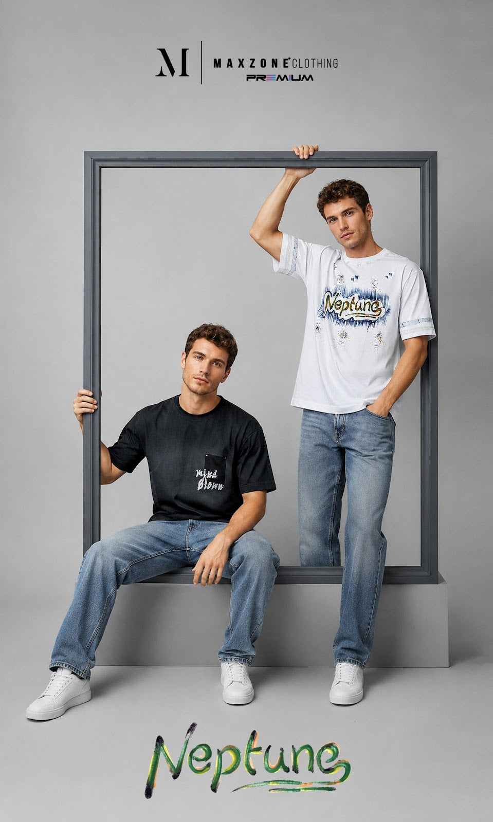 Iho M050 2851 Oversized Maxzone Clothing Heavy Cotton Mens Tshirts Exporter Ahmedabad