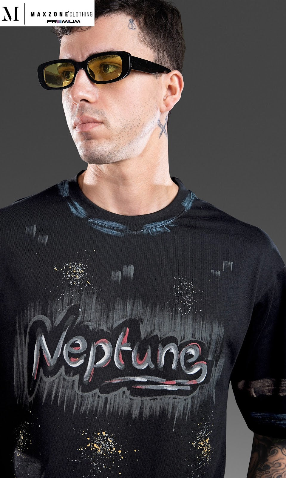 Iho M050 2851 Oversized Maxzone Clothing Heavy Cotton Mens Tshirts Exporter Ahmedabad
