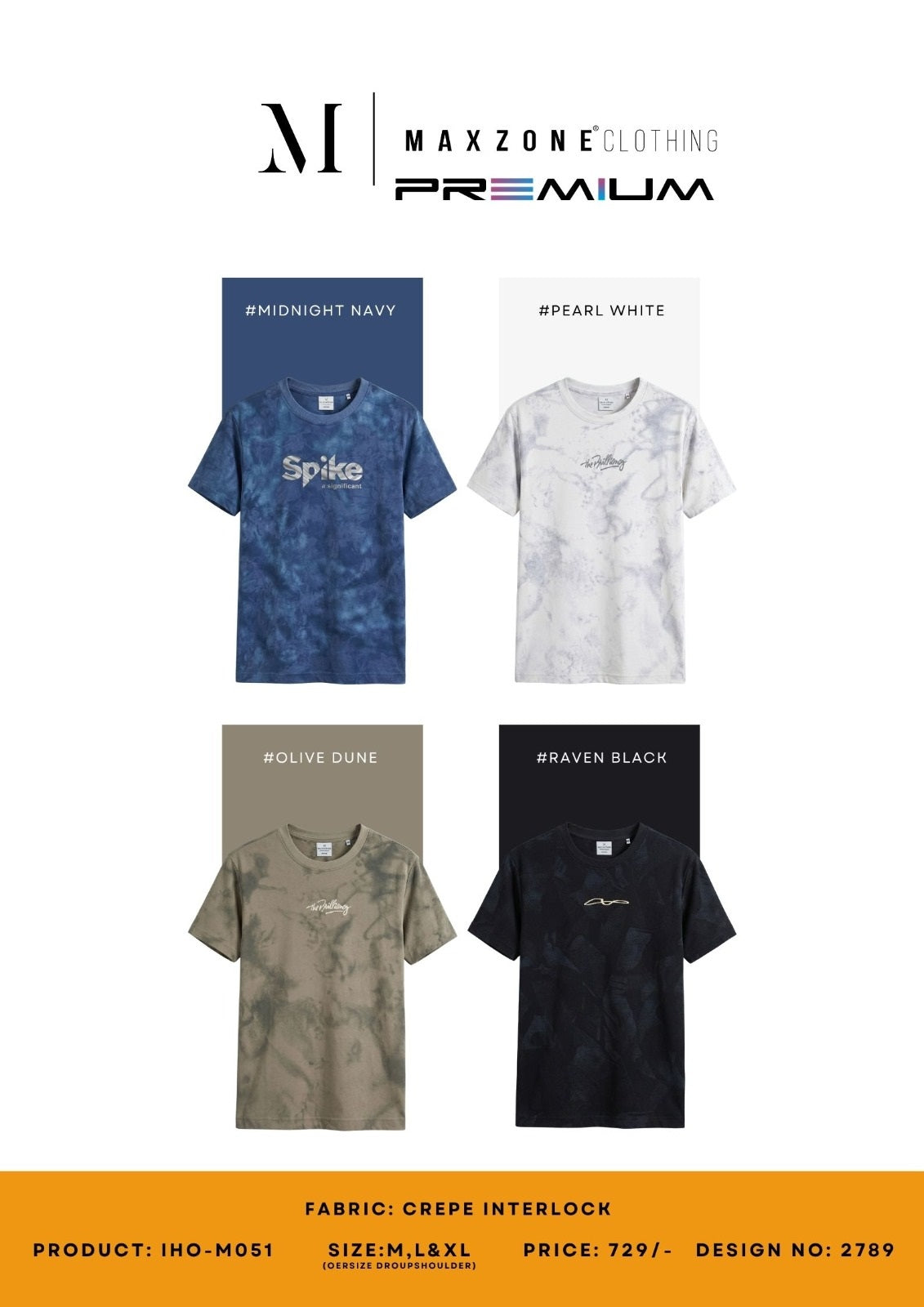 Iho M051 Dn 2789 Maxzone Clothing Crape Mens Tshirts Wholesale Rate