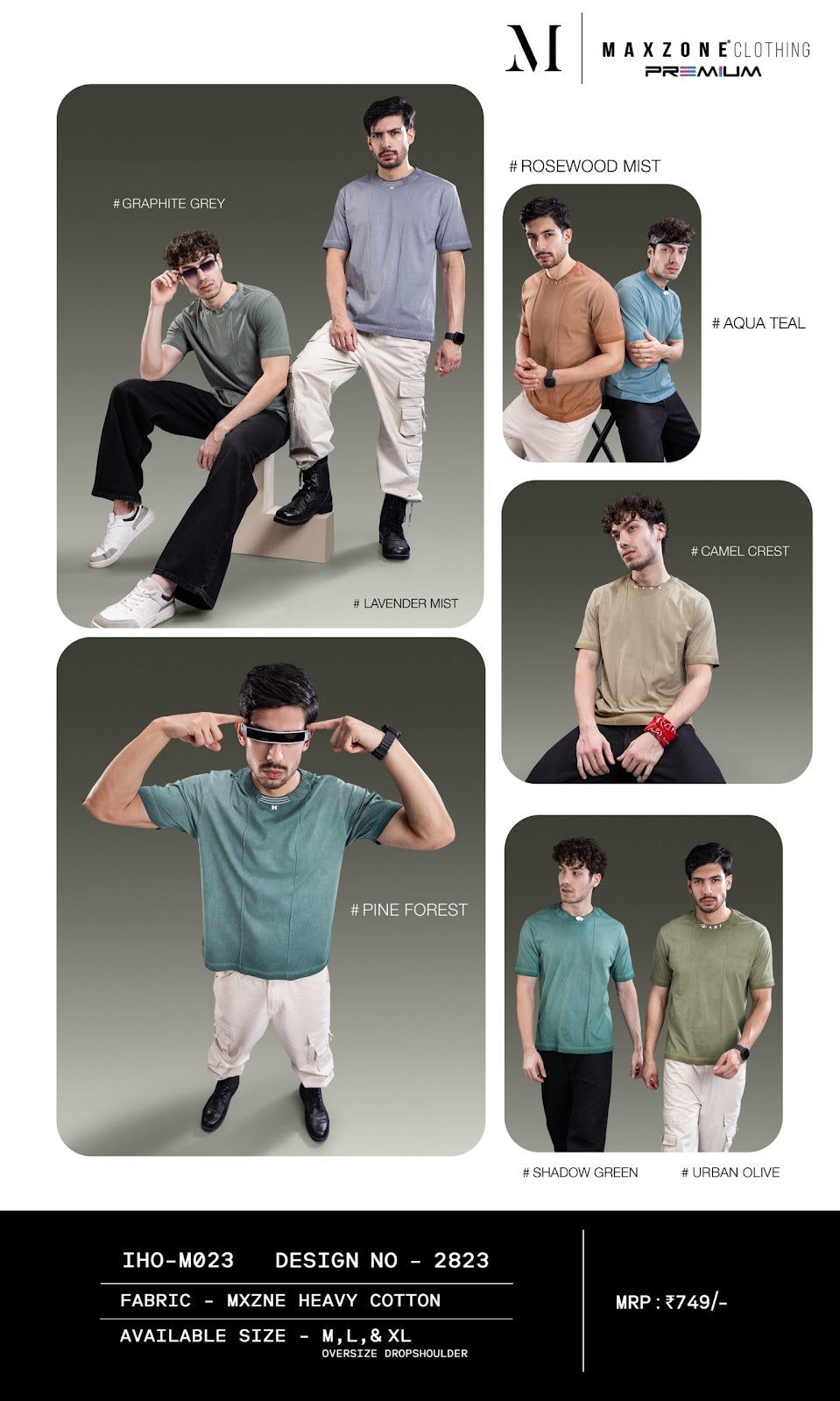 Iho M23 Dn 2823 Maxzone Clothing Cotton Mens Tshirts Manufacturer