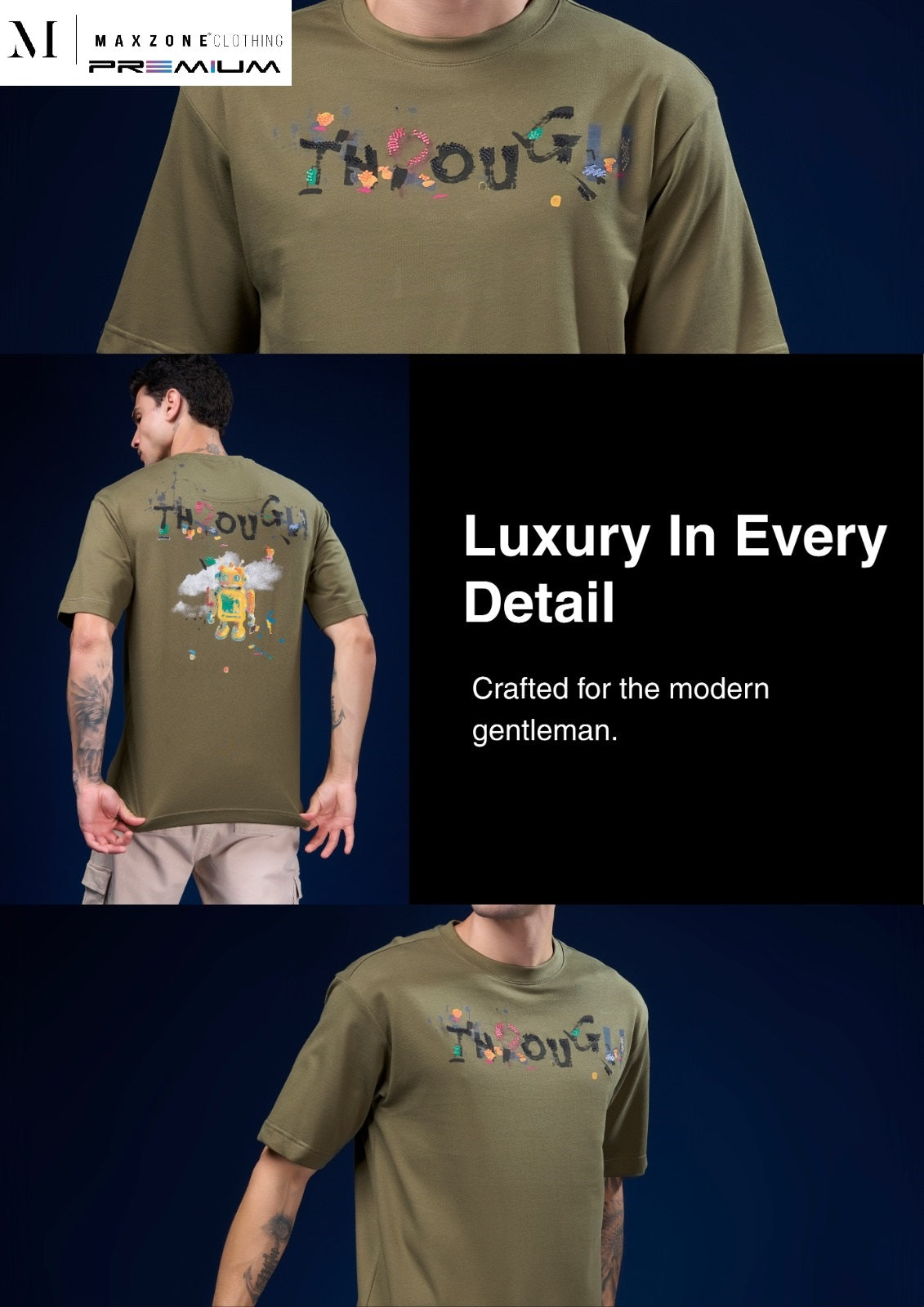 Iho M 025 Dn 2749 Maxzone Clothing Cotton Looper Mens Tshirts Wholesale