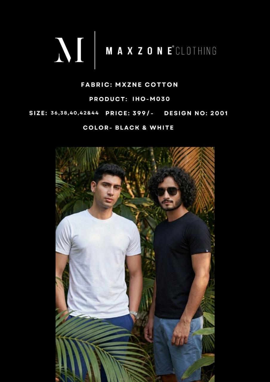 Iho M 030 Dn 2001 Maxzone Clothing Cotton Mens Tshirts Supplier Gujarat