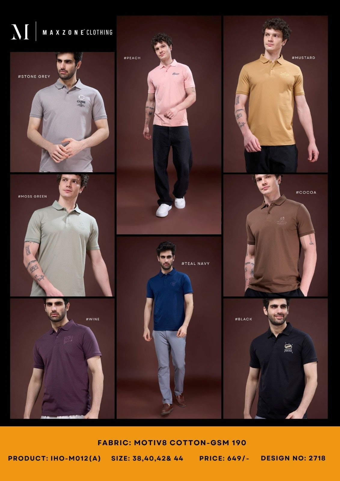 Iho M 12A Dn 2718 Maxzone Clothing Cotton Mens Tshirts Supplier Gujarat