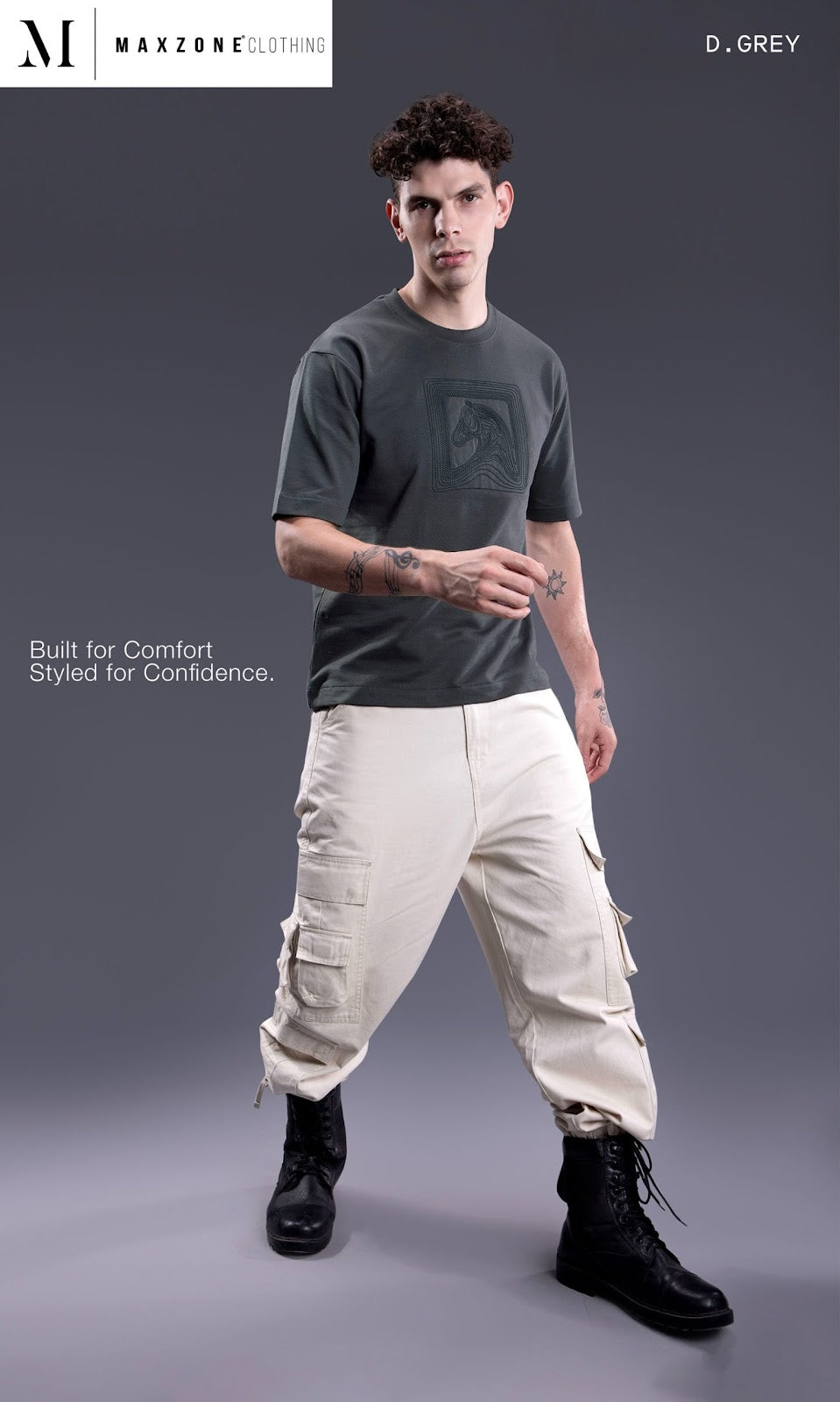 Iho M 22 Dn 2747 Maxzone Clothing Cotton Looper Mens Tshirts Supplier