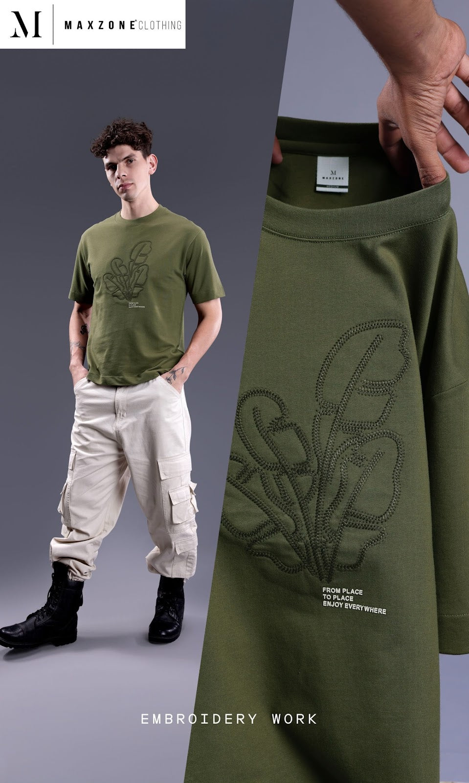Iho M 22 Dn 2747 Maxzone Clothing Cotton Looper Mens Tshirts Supplier