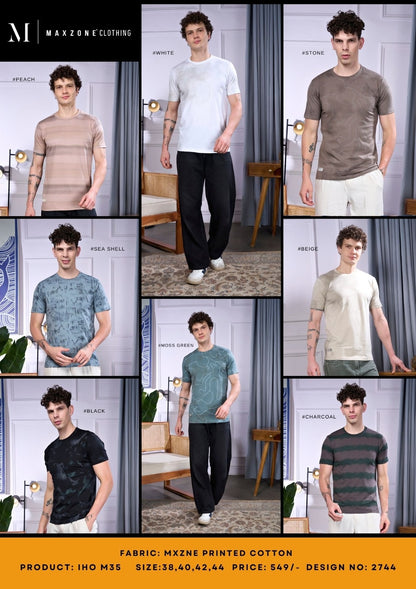 Iho M 35 Dn 2744 Maxzone Clothing Cotton Mens Tshirts Wholesale