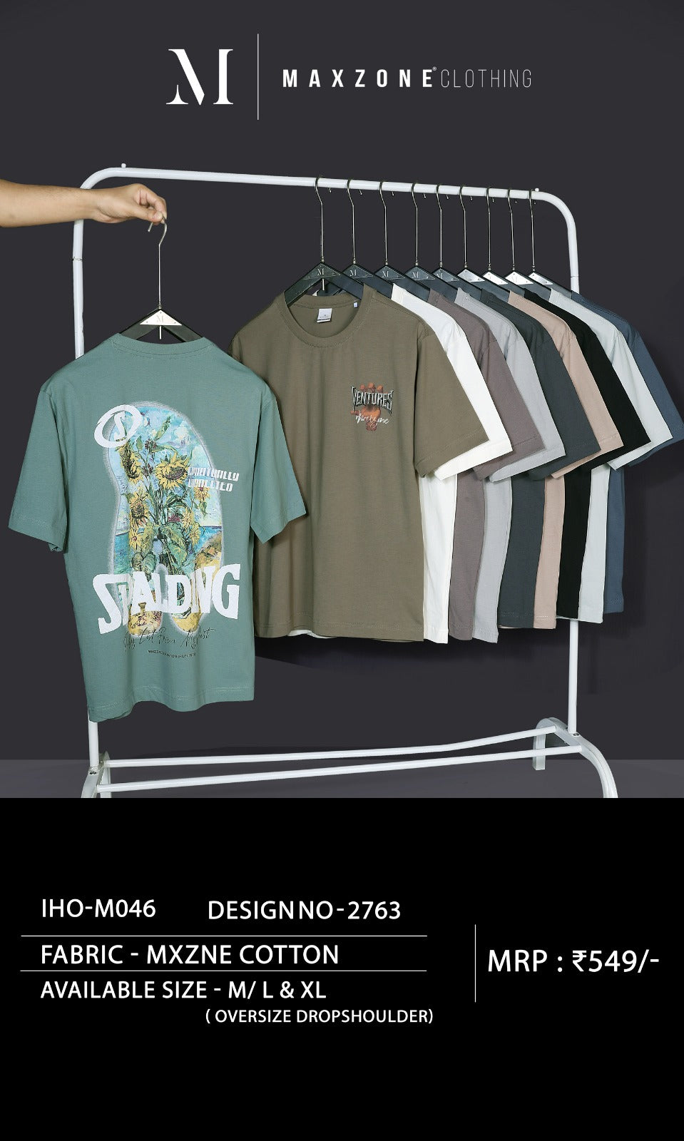 Iho M 46 Dn 2763 Maxzone Clothing Cotton Mens Tshirts Wholesale Price