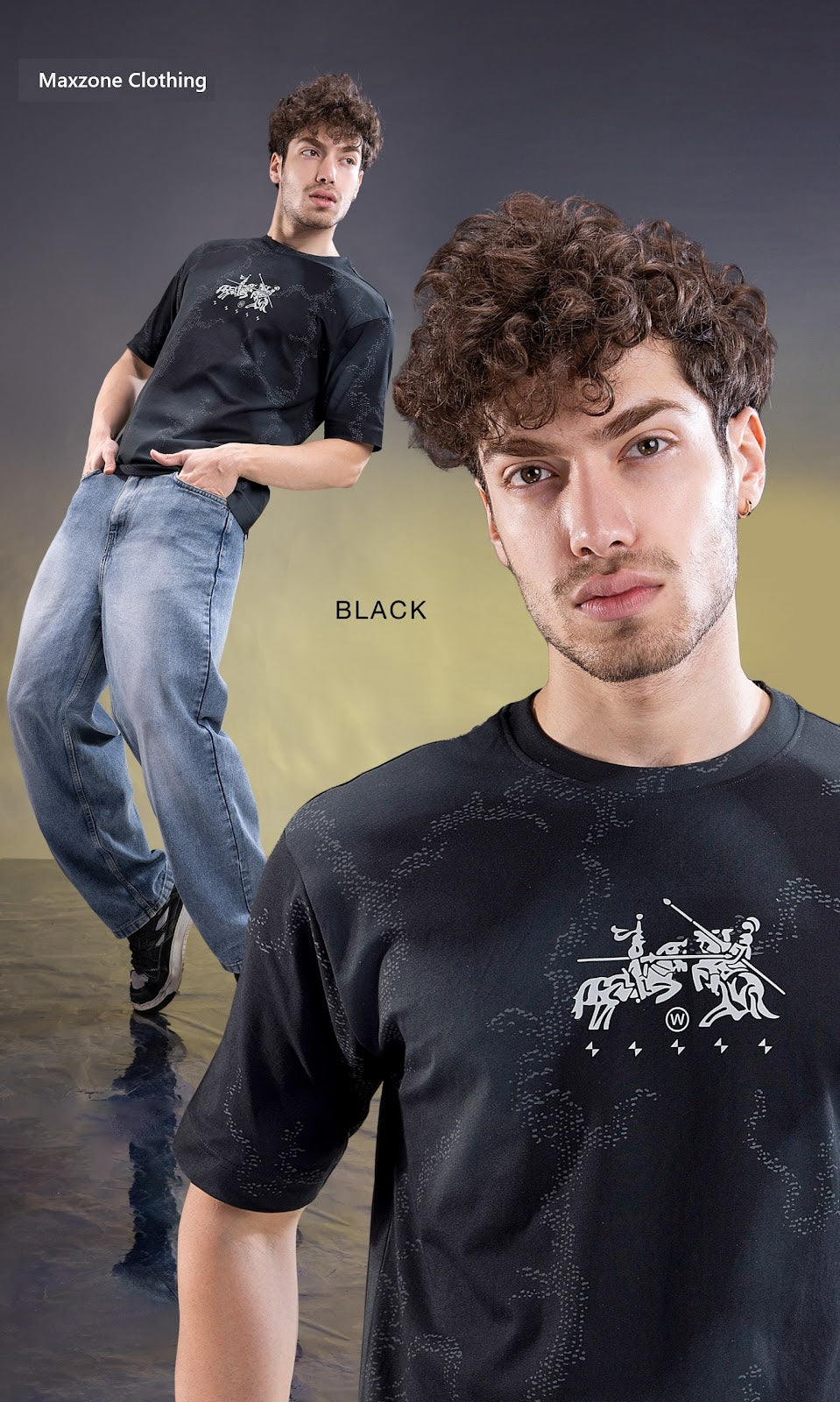 Iho M 47 2764 Maxzone Clothing Cotton Mens Tshirts Manufacturer Ahmedabad