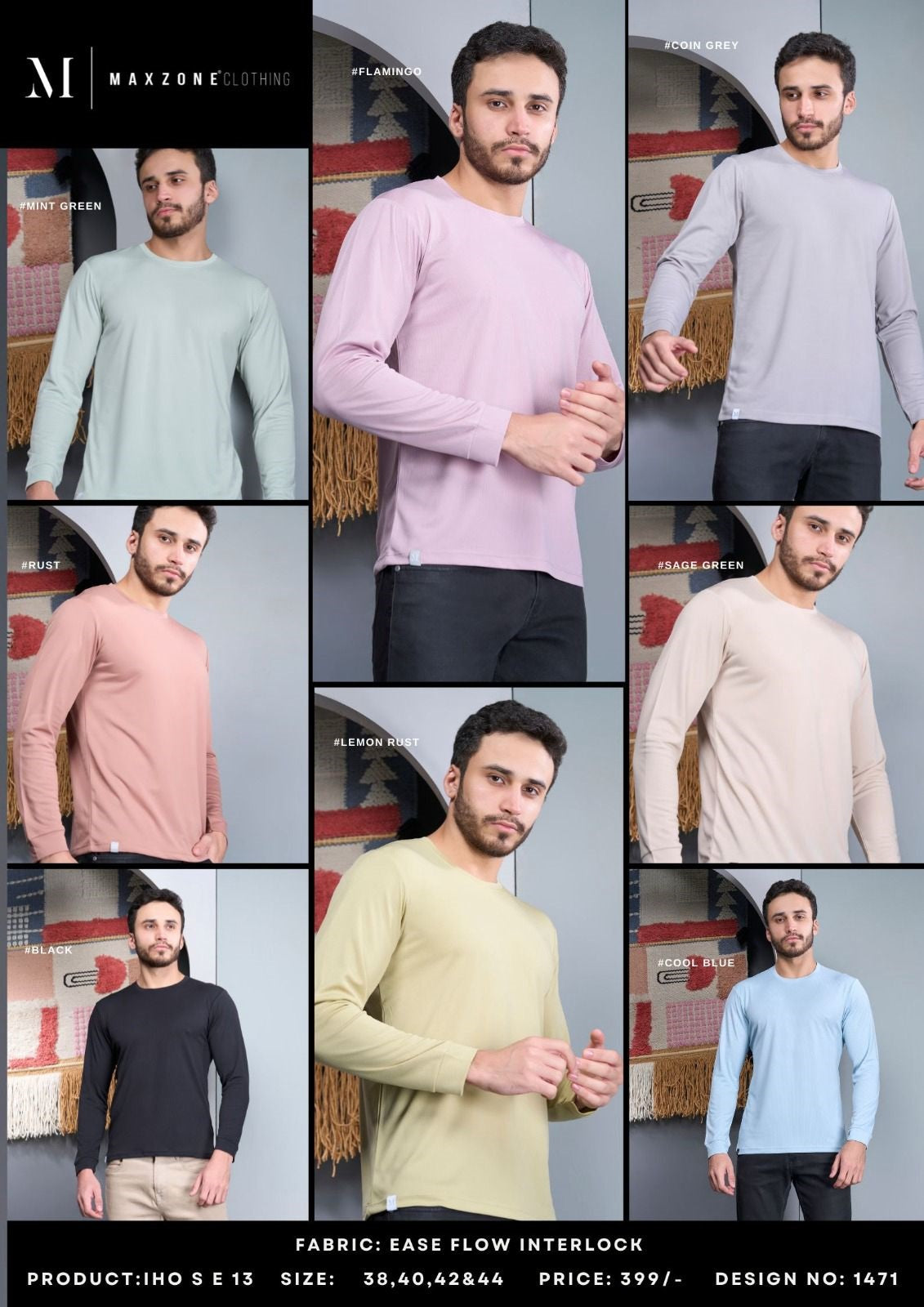 Iho S E13 Maxzone Clothing Interlock Mens Tshirts Wholesaler Ahmedabad