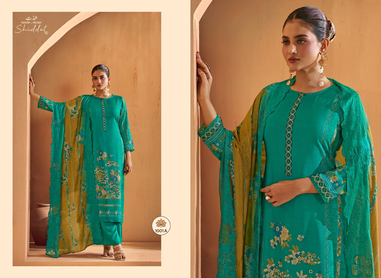 Ikara 1001 Shiddat Muslin Pant Style Suits Wholesaler India