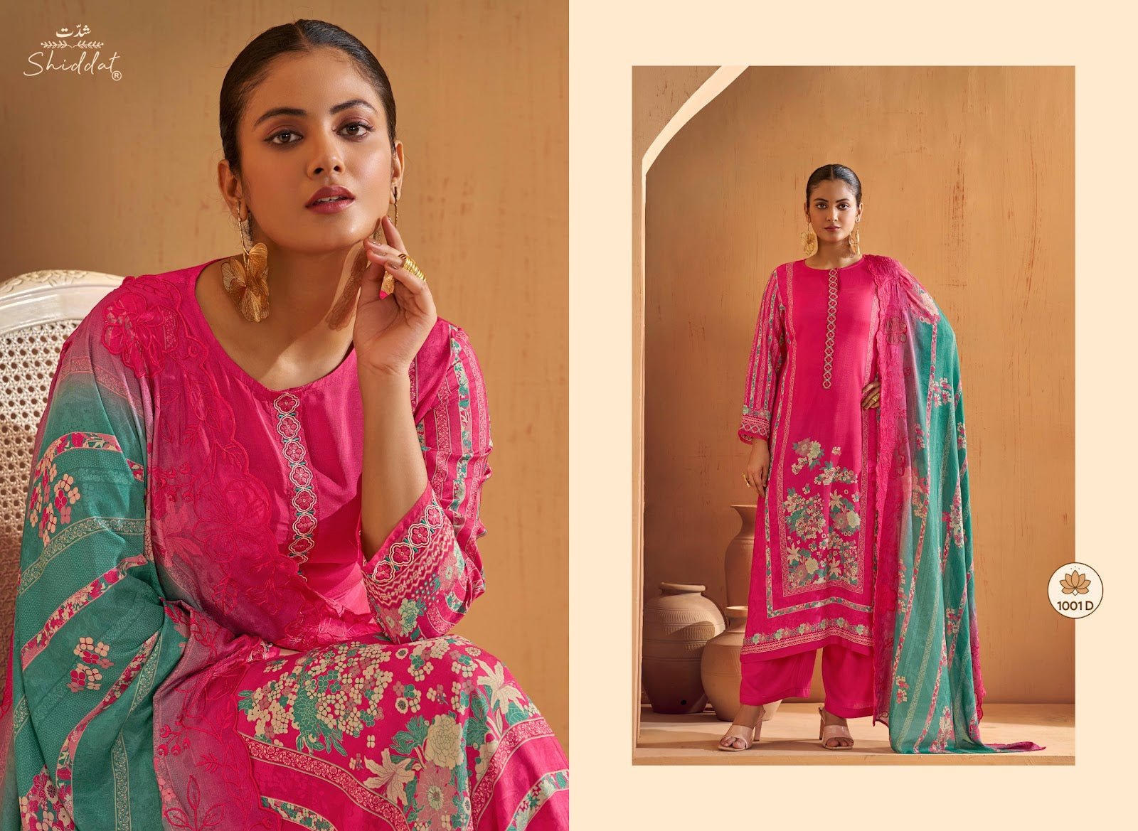 Ikara 1001 Shiddat Muslin Pant Style Suits Wholesaler India