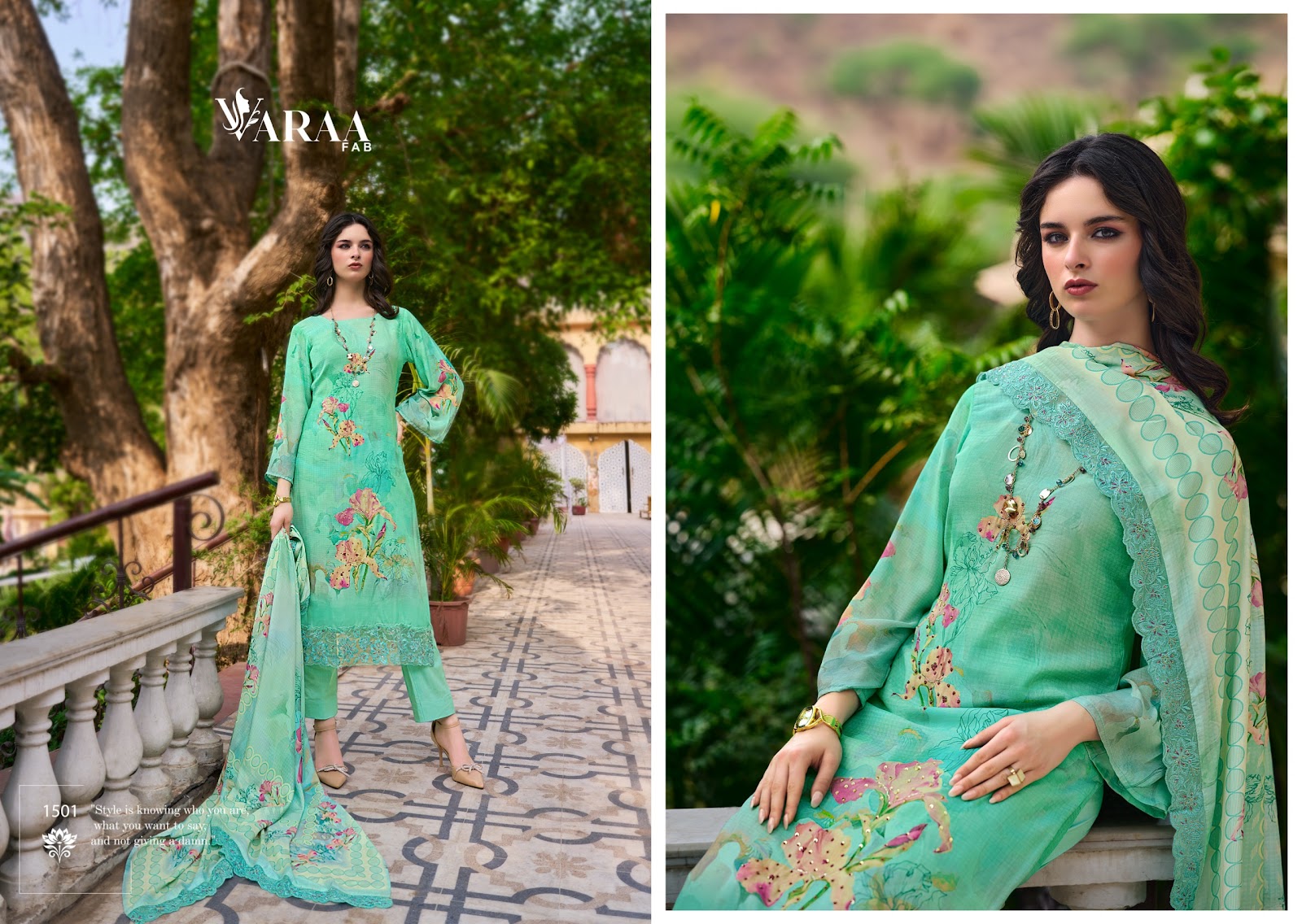 Ikisha Varaa Fab Muslin Pant Style Suits Supplier India