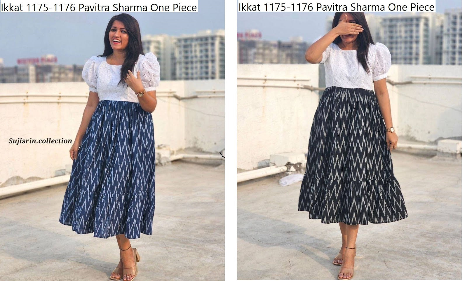 Ikkat 1175-1176 Pavitra Sharma Muslin One Piece Exporter Ahmedabad