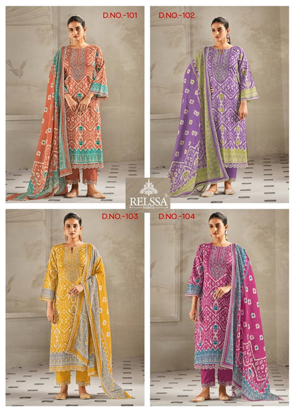 Ikkat Relssa Fabrics Giza Satin Pant Style Suits Supplier India