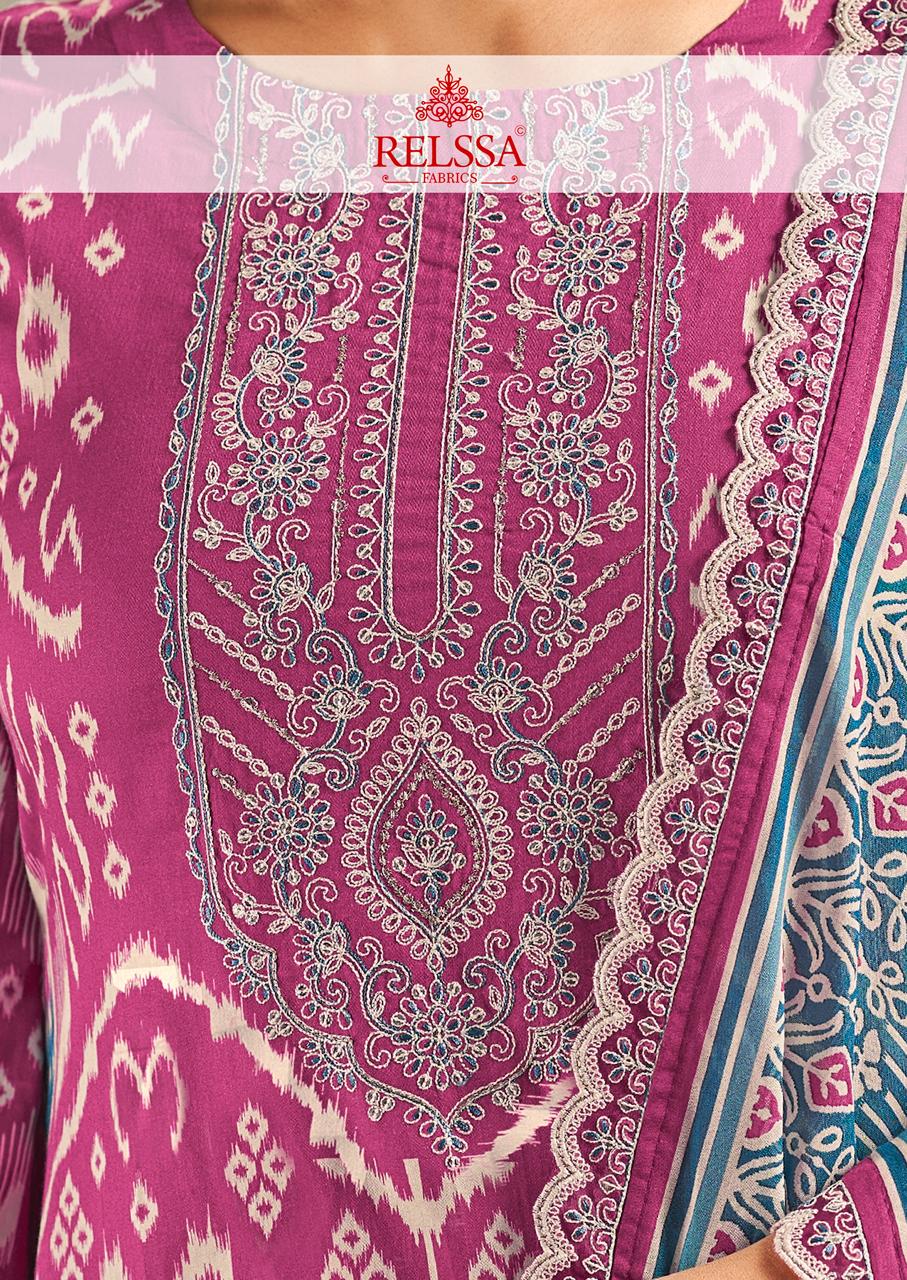 Ikkat Relssa Fabrics Giza Satin Pant Style Suits Supplier India